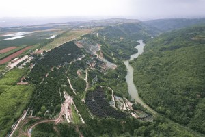 西安市长安区寿阳山墓园高空俯拍图