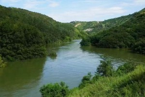 西安市灞桥区霸陵墓园园区湖景图